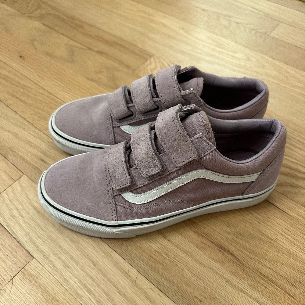 Purple Velcro Vans Size 8.5 Womens